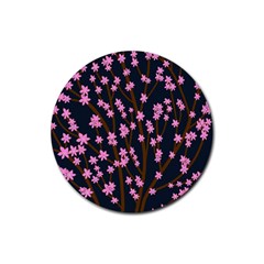 Japanese tree  Rubber Round Coaster (4 pack) 