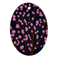 Japanese tree  Oval Ornament (Two Sides)