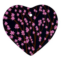 Japanese tree  Heart Ornament (2 Sides)