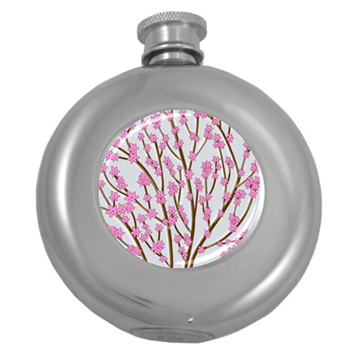 Cherry tree Round Hip Flask (5 oz)