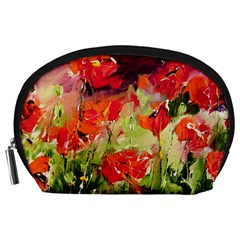 Abstract Poppys  Accessory Pouches (large)  by artistpixi