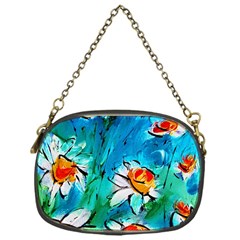 Abstract Daisys Floral Print  Chain Purses (one Side)  by artistpixi