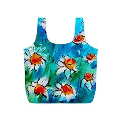 Abstract Daisys Floral Print  Full Print Recycle Bags (s)  by artistpixi