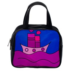 Boat Classic Handbags (one Side) by Valentinaart