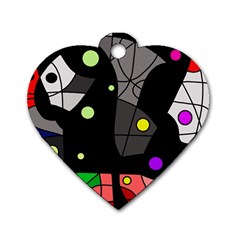 Optimistic Decor Dog Tag Heart (two Sides) by Valentinaart