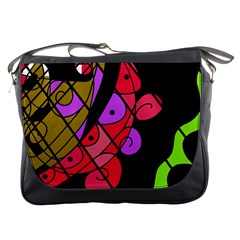 Elegant Abstract Decor Messenger Bags by Valentinaart