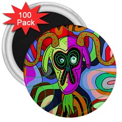 Colorful Goat 3  Magnets (100 Pack)