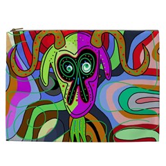 Colorful Goat Cosmetic Bag (xxl)  by Valentinaart