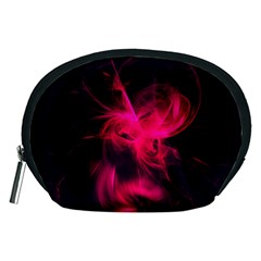 Pink Flame Fractal Pattern Accessory Pouches (medium) 