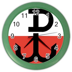 Flag Of The Polish Underground State, 1939-1945 Color Wall Clocks
