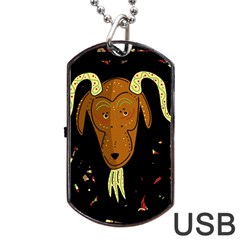 Billy Goat 2 Dog Tag Usb Flash (one Side)