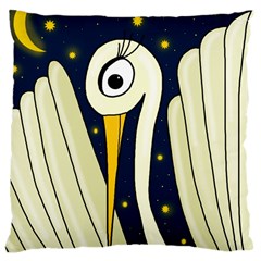 Crane 2 Large Cushion Case (two Sides) by Valentinaart