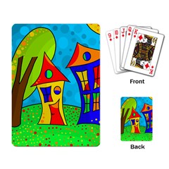 Two Houses  Playing Card