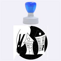 Two Houses 2 Rubber Round Stamps (large) by Valentinaart