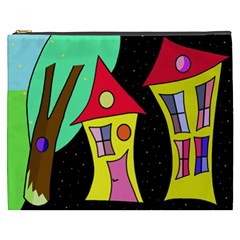 Two Houses 2 Cosmetic Bag (xxxl)  by Valentinaart