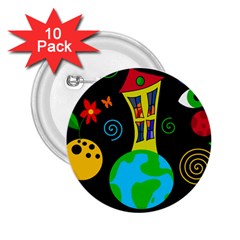 Playful Universe 2 25  Buttons (10 Pack)  by Valentinaart