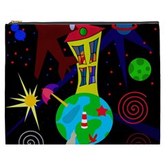 Colorful Universe Cosmetic Bag (xxxl)  by Valentinaart