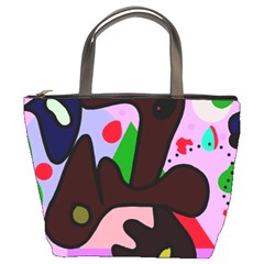 Decorative Abstraction Bucket Bags by Valentinaart