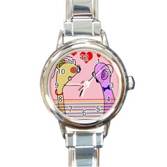 Love Round Italian Charm Watch by Valentinaart