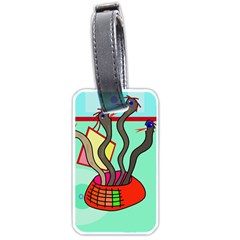 Dancing  Snakes Luggage Tags (two Sides) by Valentinaart