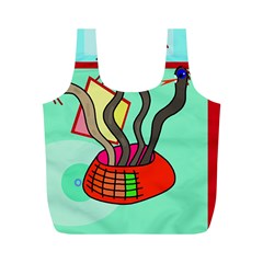Dancing  Snakes Full Print Recycle Bags (m)  by Valentinaart