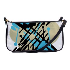 Abstract Decor - Blue Shoulder Clutch Bags by Valentinaart