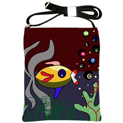 Fish Shoulder Sling Bags by Valentinaart