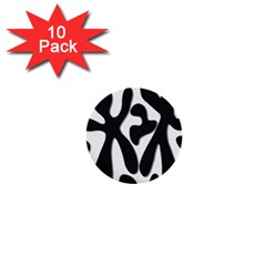 Black and white dance 1  Mini Buttons (10 pack) 