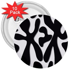 Black and white dance 3  Buttons (10 pack) 