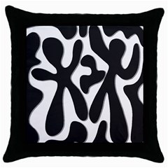 Black and white dance Throw Pillow Case (Black)