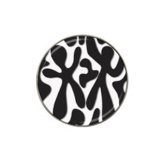 Black and white dance Hat Clip Ball Marker (10 pack)