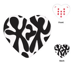 Black and white dance Playing Cards (Heart) 