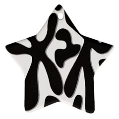 Black And White Dance Star Ornament (two Sides)  by Valentinaart