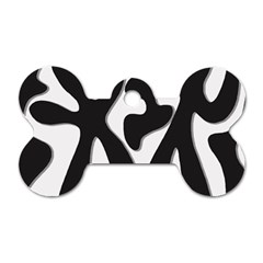 Black and white dance Dog Tag Bone (One Side)