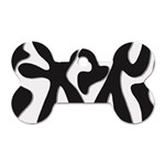 Black and white dance Dog Tag Bone (Two Sides) Front