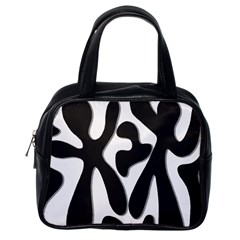 Black and white dance Classic Handbags (One Side)