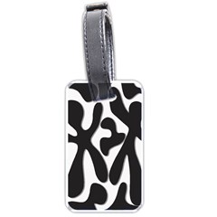 Black And White Dance Luggage Tags (one Side)  by Valentinaart