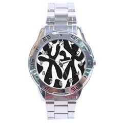 Black and white dance Stainless Steel Analogue Watch