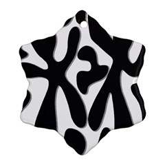 Black and white dance Ornament (Snowflake) 