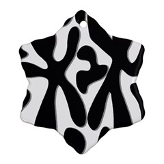 Black and white dance Snowflake Ornament (2-Side)