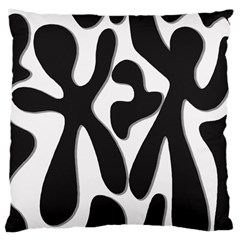 Black and white dance Large Cushion Case (Two Sides)