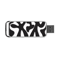 Black And White Dance Portable Usb Flash (one Side) by Valentinaart