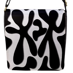 Black and white dance Flap Messenger Bag (S)