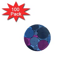 Blue Hypnoses 1  Mini Magnets (100 Pack)  by Valentinaart