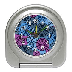 Blue Hypnoses Travel Alarm Clocks by Valentinaart