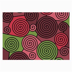 Red And Green Hypnoses Large Glasses Cloth