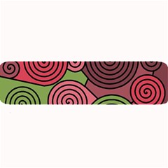 Red And Green Hypnoses Large Bar Mats by Valentinaart