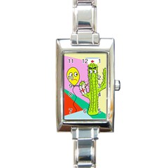 Health Insurance  Rectangle Italian Charm Watch by Valentinaart