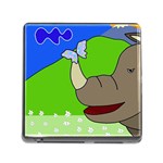 Butterfly and rhino Memory Card Reader (Square) Front