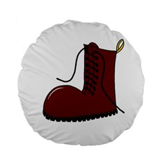 Boot Standard 15  Premium Flano Round Cushions by Valentinaart